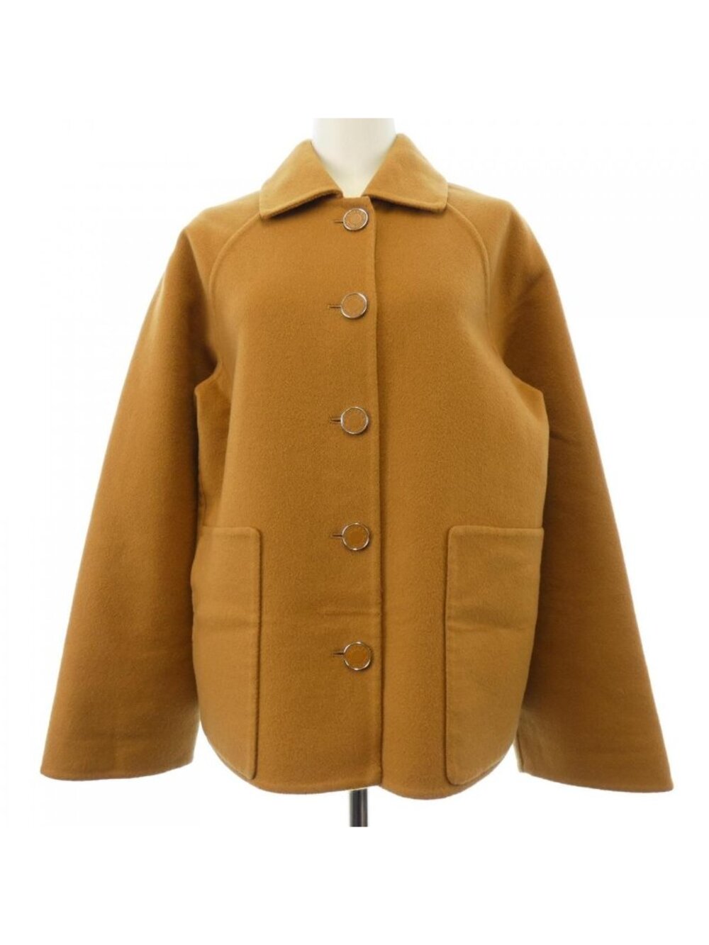 Hermes Double Face Clou de Selle Lambskin Button Coat